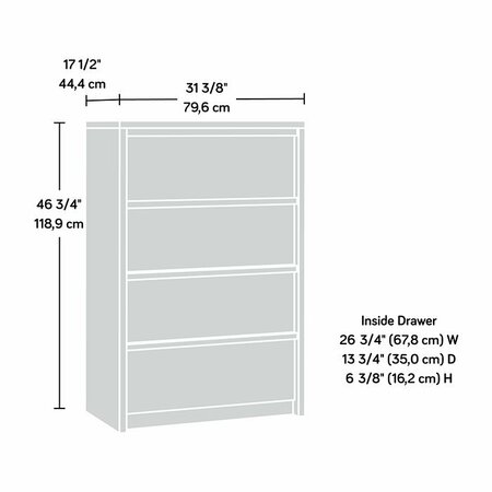 Sauder Harvey Park 4-Drawer Chest Gw , Safety tested for stability to help reduce tip-over accidents 420824